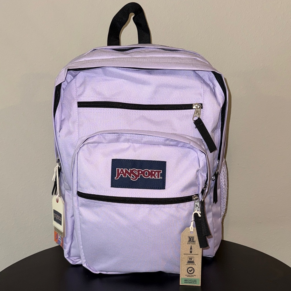 JanSport 17.5” Big Student Water Resistant Backpack - Pastel Lilac